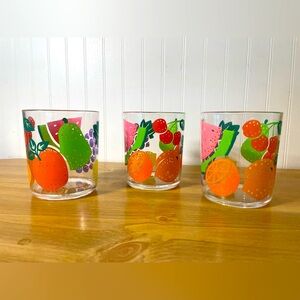 Dayton Hudson & Marshall Field 1992 Vintage Plastic Fruit Cups Set of 3